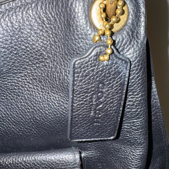 Coach Black Leather Shoulder Bag with Gold Hardware - Picture 3 of 8
